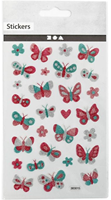 CC Glitter Stickers, butterflies, 10x16 cm, 1 sheet-2