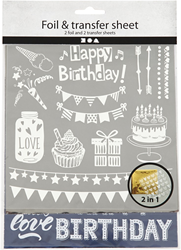 CC Deco Foil 15x15 cm Birthday 2 pieces