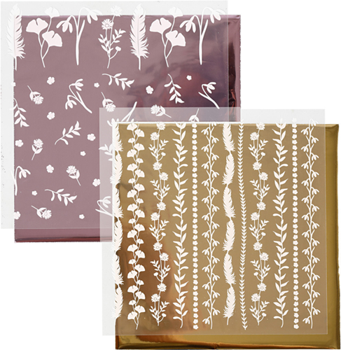 CC Deco Foil 15x15 cm Flowers and Springs 2 pieces-3