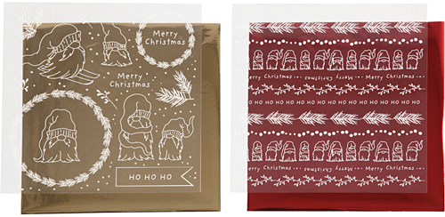CC Deco Folie 15x15 cm Kerstkabouters 2 stuks