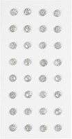 Plak Strasstenen 8 mm Zilver 32 stuks