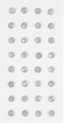 Plak Strasstenen 8 mm Zilver 32 stuks