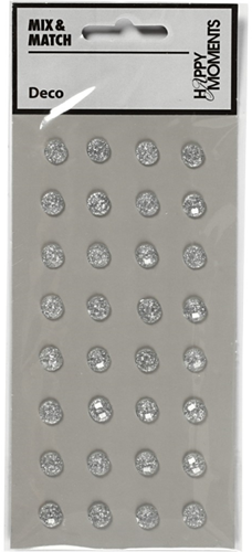 Klebe-Strasssteine ??8 mm Silber 32 Stück-2