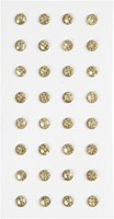Plak Strasstenen 8 mm Goud 32 stuks
