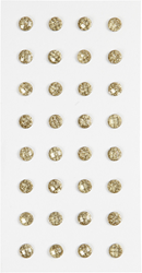 Plak Strasstenen 8 mm Goud 32 stuks