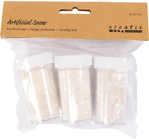 CC Kunstsneeuw Set 3x 27 ml Bioglitter Wit