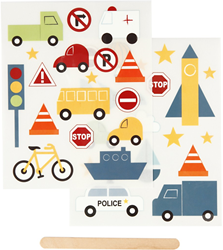 CC Rub-on Stickers, transport, 12,2x15,3 cm, 1 pack