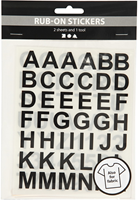 CC Rub-on Stickers, black, letters and numbers, H: 17 mm, 12,2x15,3 cm, 1 pack-2