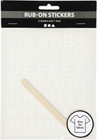 CC Rub-on Stickers, white, letters and numbers, H: 17 mm, 12,2x15,3 cm, 1 pack-2