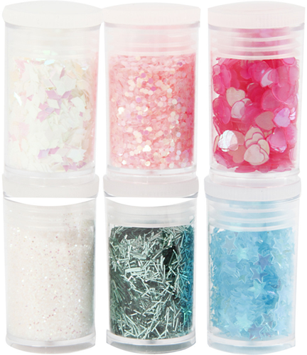 CC Glitter en Pailletten Set Pastel 6x5 gr