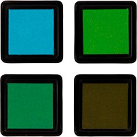 CC Stempelinkten 4 Stuk Aqua, Lichtgroen, Groen, Olive-3