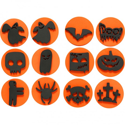 Creativ Company Foamstempels Halloween Dia. 7 Ø 7.5 cm 2.5 cm dik 6 stuks
