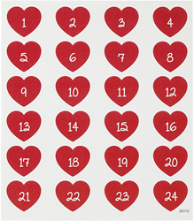 CC Stickervel Soft Cijfers Rood 15x16,5 cm 24 stuks