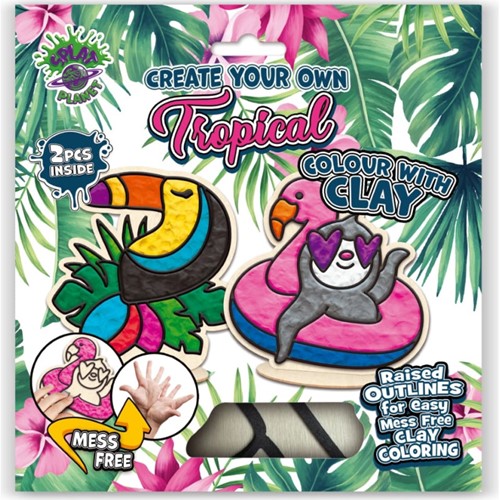 Splat Planet Knete-Malset „Tropische Tiere“ 24 x 23,7 x 2,7 cm