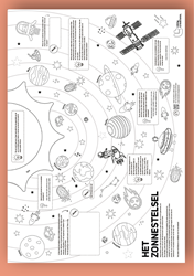LC XXL Color and discovery plate Solar system 84x60 cm
