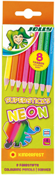 Jolly Supersticks Colored Pencils Neon 8 pieces