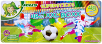 Jolly Supersticks Classic kleurpotloden Voetbal XXL Boxx 48 stuks