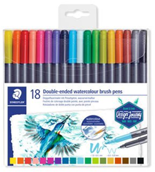 Staedtler Aquarellstifte mit Doppelspitze, 18 Stck