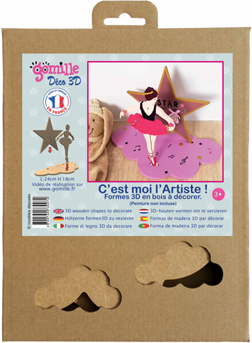 Gomille MDF Figures Ballerina Set 24x18 cm-2