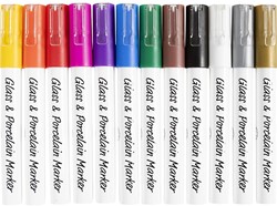 CC Glas- en Porseleinstift Semi-Dekkend Set 12 stuks