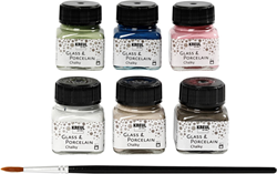 Kreul Glas- en Porseleinverf Chalky Set 6x20 ml