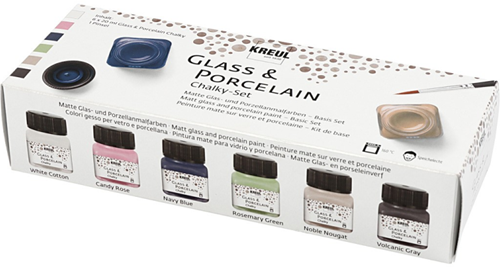Kreul Glas- und Porzellanfarbe Chalky Set 6x20 ml-3