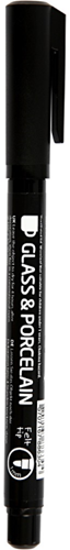 CC Glas- en Porselein Contourstift Zwart