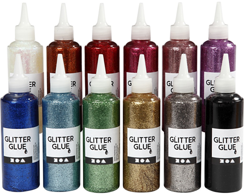 CC Glitterlijm Set 12 kleuren 118ml