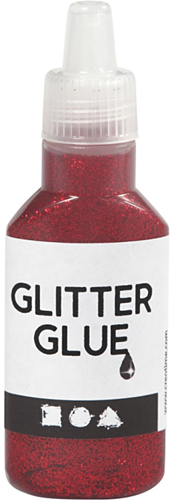 CC Glitterlijm 25 ml Rood