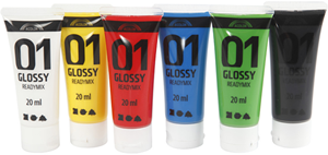 A-Color Acrylic Paint Glossy, 6 Primary Colours, 6x20 ml iHobby