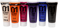 A-Color Acrylic Paint Glossy, 6 Secondary Colours 6x20 ml