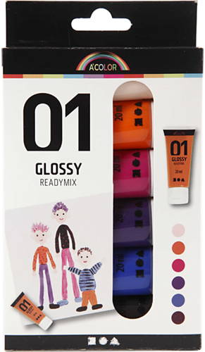 A-Color Acrylic Paint Glossy, 6 Secondary Colours 6x20 ml-2