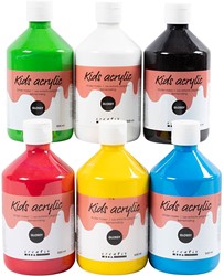 CC Acrylic Paint Glossy, primary colours, 6x500 ml/ 1 pack