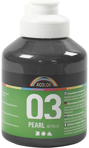 CC Kids Metallic Acrylverf Zwart 500 ml