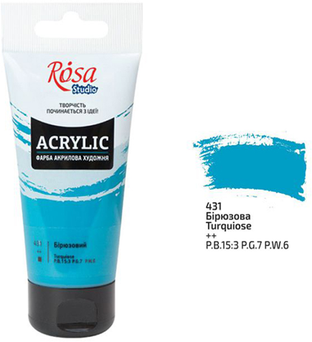 Rosa Studio Acrylverf 75 ml 431 Turquoise