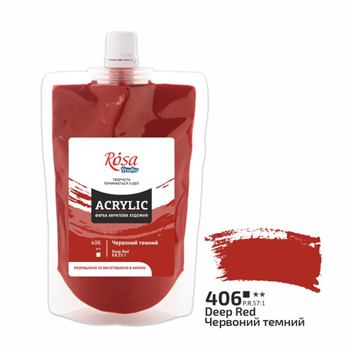 Rosa Studio Acrylverf Soft Pack 200 ml 406 Red Deep