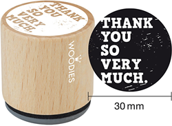 Woodies Houten Stempel 30 mm Thank You