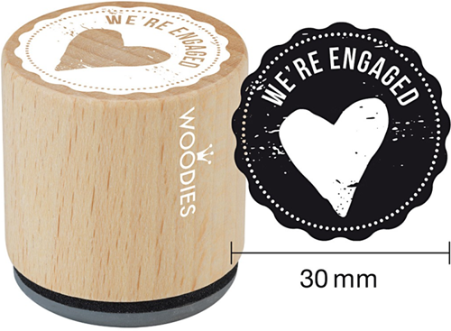Woodies Holzstempel 30 mm We're Engaged