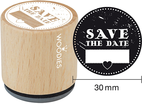 Woodies Holzstempel 30 mm Save the Date