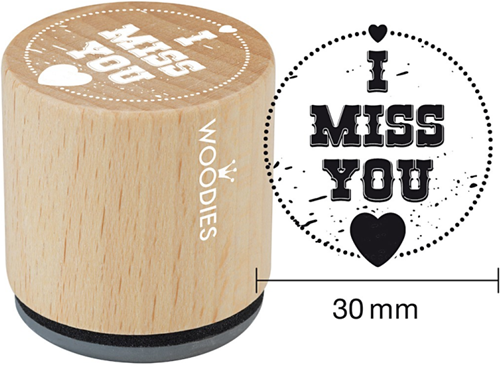 Woodies Holzstempel 30 mm I Miss You