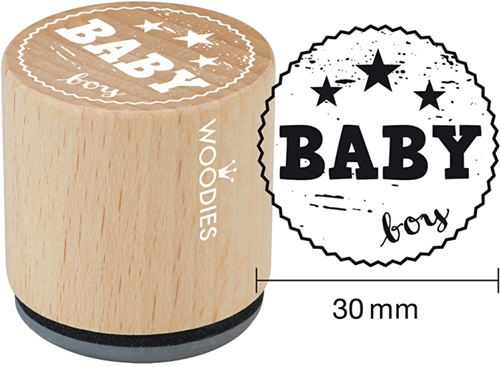 Woodies Holzstempel 30 mm Baby Boy