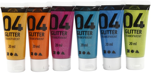 A-Color Acrylverf Set Glitter Secundair 6x20 ml