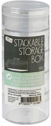 Plastic Stacking Boxes 4.5x2.5 cm Transparent 5 pieces