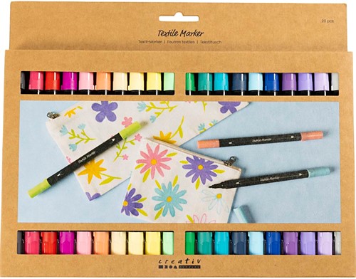 CC Textile Markers 20 pieces Light Colors