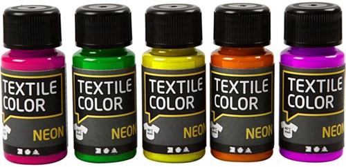 CC Textile Color Neon Set 50ml 5 stuks