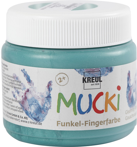 Mucki Vingerverf Metallic Groen 150 ml