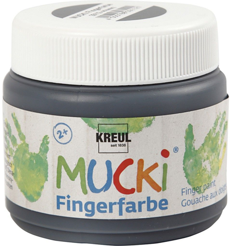 Mucki Vingerverf Zwart 150 ml