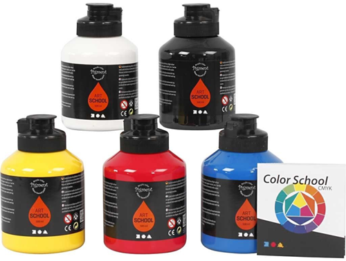 CC Pigment Art School Set Primaire kleuren 5x500 ml