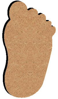 MDF Figuur Voet 10 cm