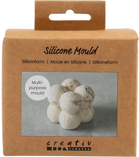 CC Siliconen Mal Vierkant met Bubbels 4 cm